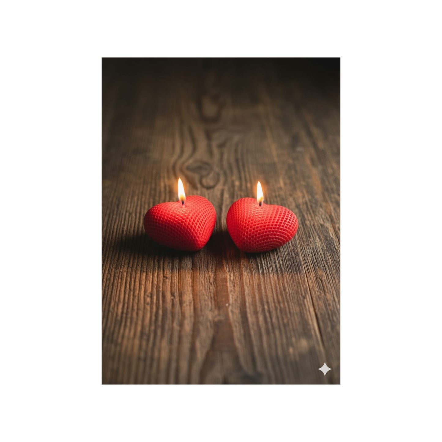 MaatiiRang Beautiful Red Heart Scented Candles (Set of 2)